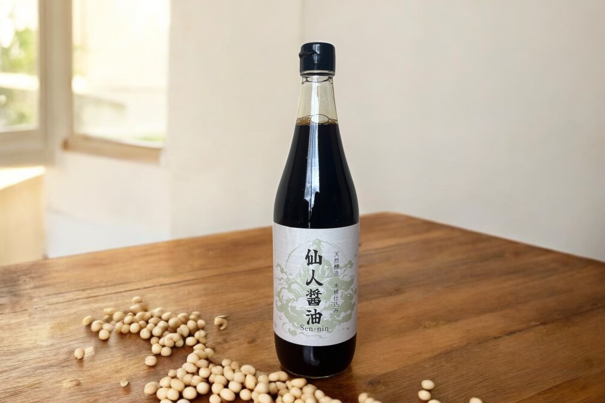 自然栽培 天然醸造醤油 720mL|原材料全て無肥料無農薬。【静岡県】創業200年の「栄醤油醸造所」木桶仕込み・天然醸造!伝統の醤油蔵。卵かけご飯・刺身・和風パスタも無添加ソイソースでアレンジ!